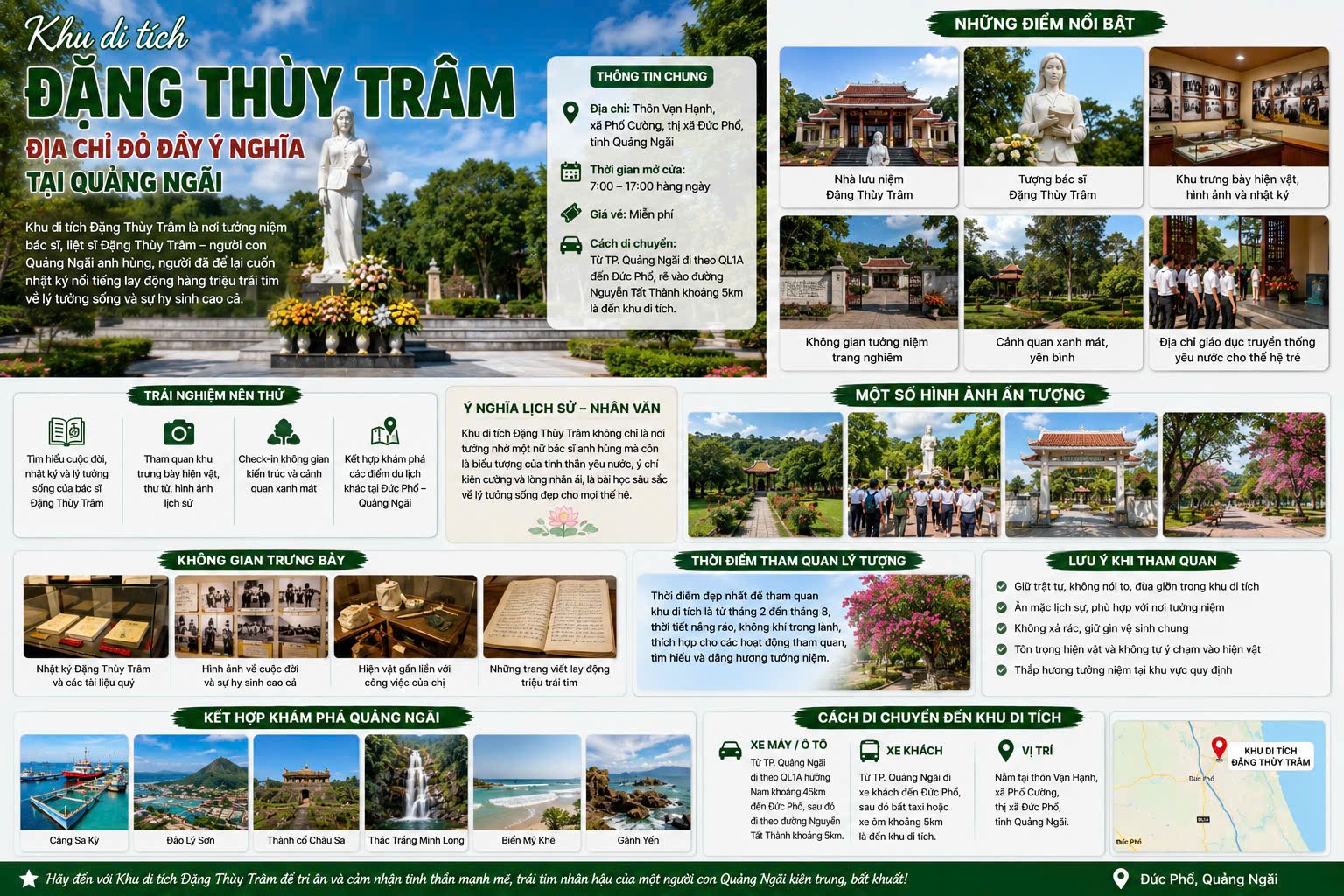 Khu Di Tích Đặng Thùy Trâm – Địa chỉ đỏ đầy ý nghĩa tại Quảng Ngãi