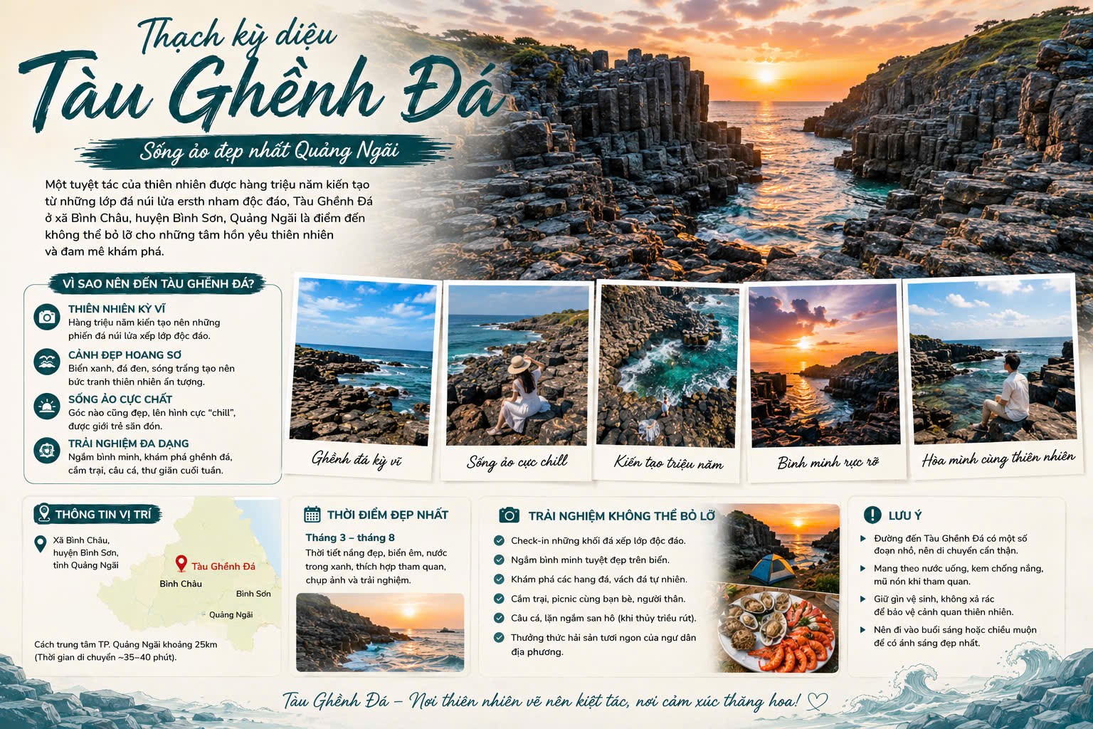 Thạch Ky Điếu Tẩu – “Ghềnh đá sống ảo” đẹp nhất Quảng Ngãi