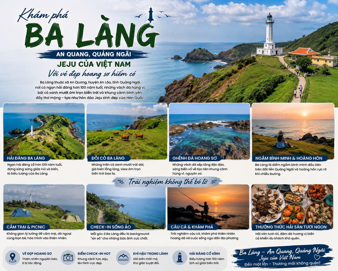 Ba Làng An Quảng Ngãi – “Jeju của Việt Nam” với vẻ đẹp hoang sơ hiếm có