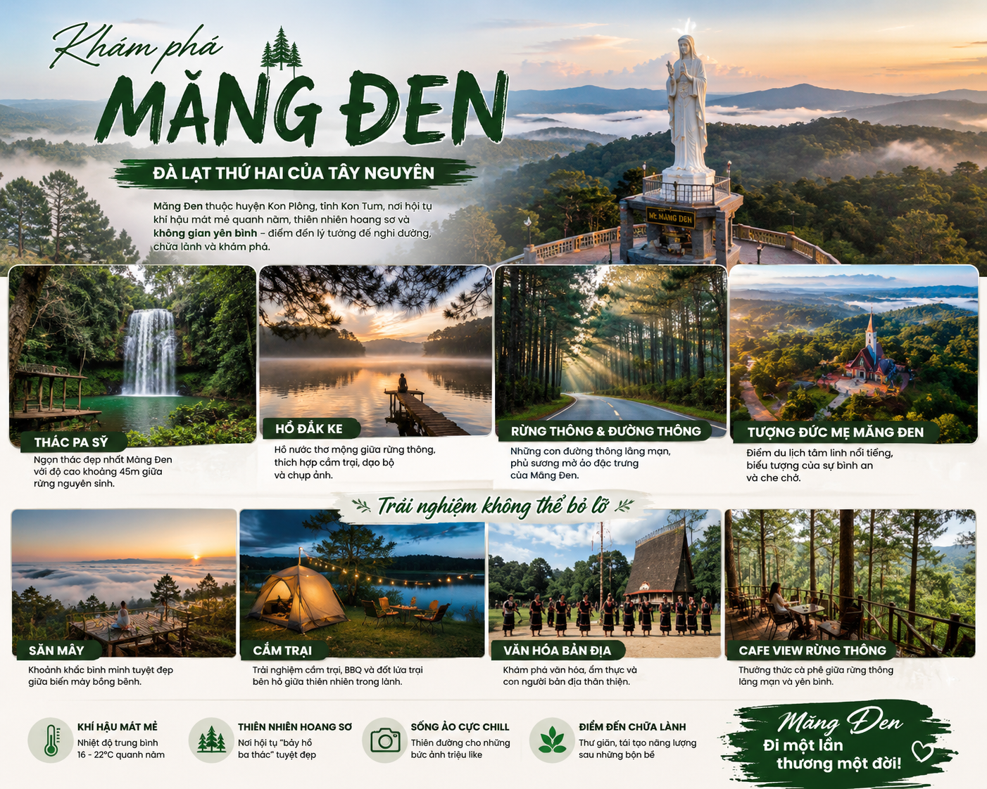 Du lịch Măng Đen – “Đà Lạt thứ hai của Tây Nguyên”