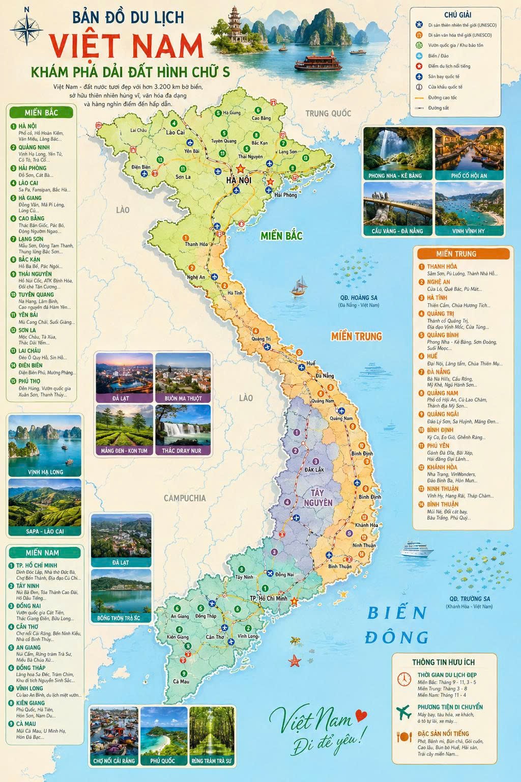 Du lịch Việt Nam 2026 – Khám phá trọn vẹn vẻ đẹp hình chữ S từ Bắc vào Nam