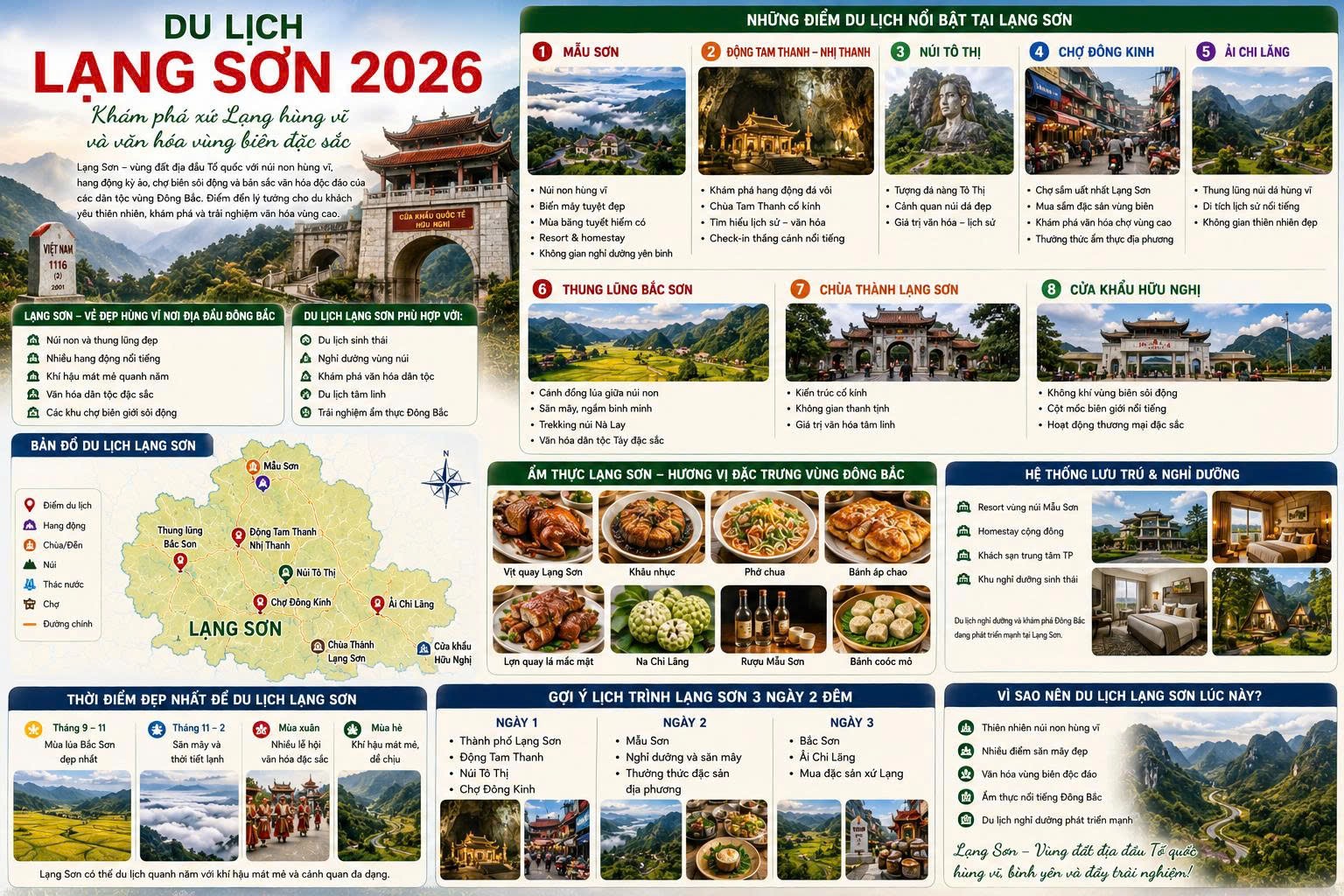 Du lịch Lạng Sơn 2026 – Khám phá xứ Lạng hùng vĩ và văn hóa vùng biên đặc sắc