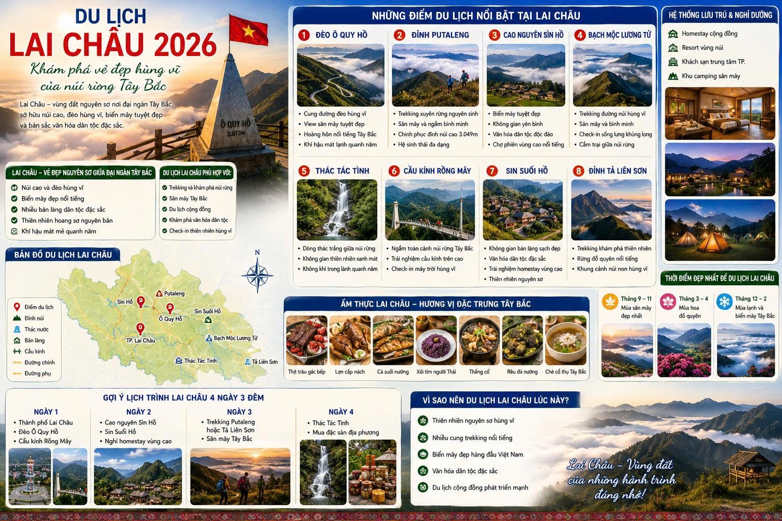 Du lịch Lai Châu 2026 – Khám phá vẻ đẹp hùng vĩ của núi rừng Tây Bắc