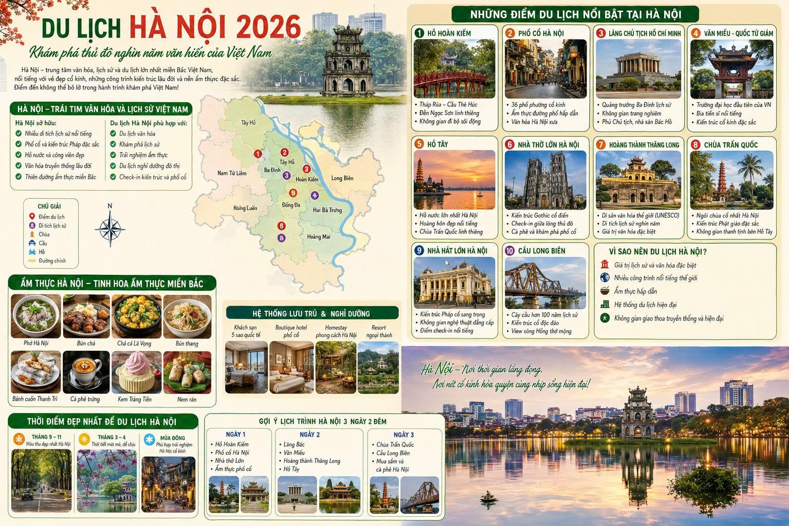 Du lịch Hà Nội 2026 – Khám phá thủ đô nghìn năm văn hiến của Việt Nam