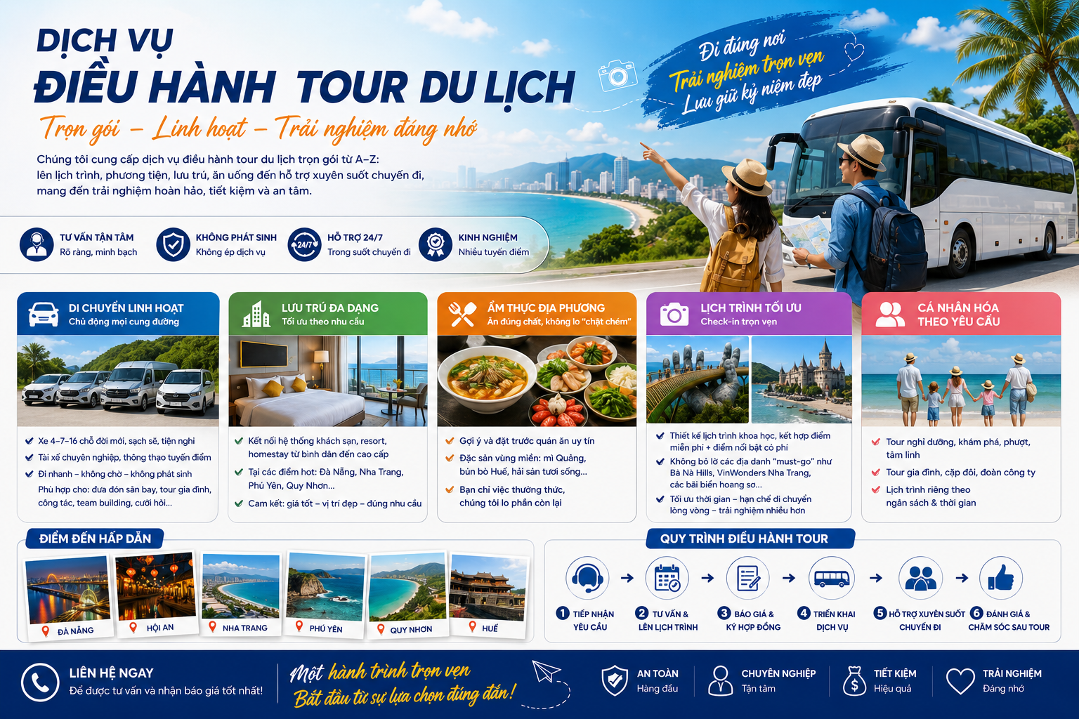 Dịch vụ điều hành tua du lịch – Thiết kế hành trình trọn vẹn cho mọi nhu cầu